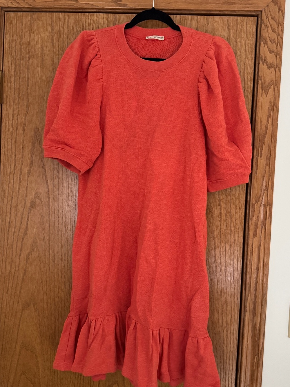 Ulla Johnson Coral Puff-Sleeve Ruffle-Hem Mini Dress